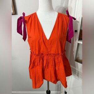 Orange and Purple Women's Top